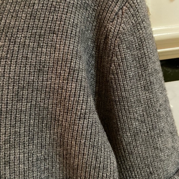 LAYERED SLEEVE GREY SWEATER - Picture 4 of 6